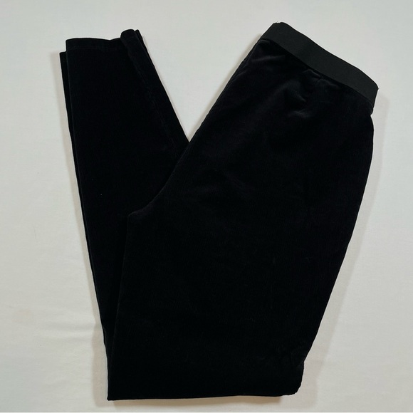 Eileen Fisher Woman’s Black Corduroy Organic Cotton Blend Slim Pants Size S/P - Picture 11 of 12
